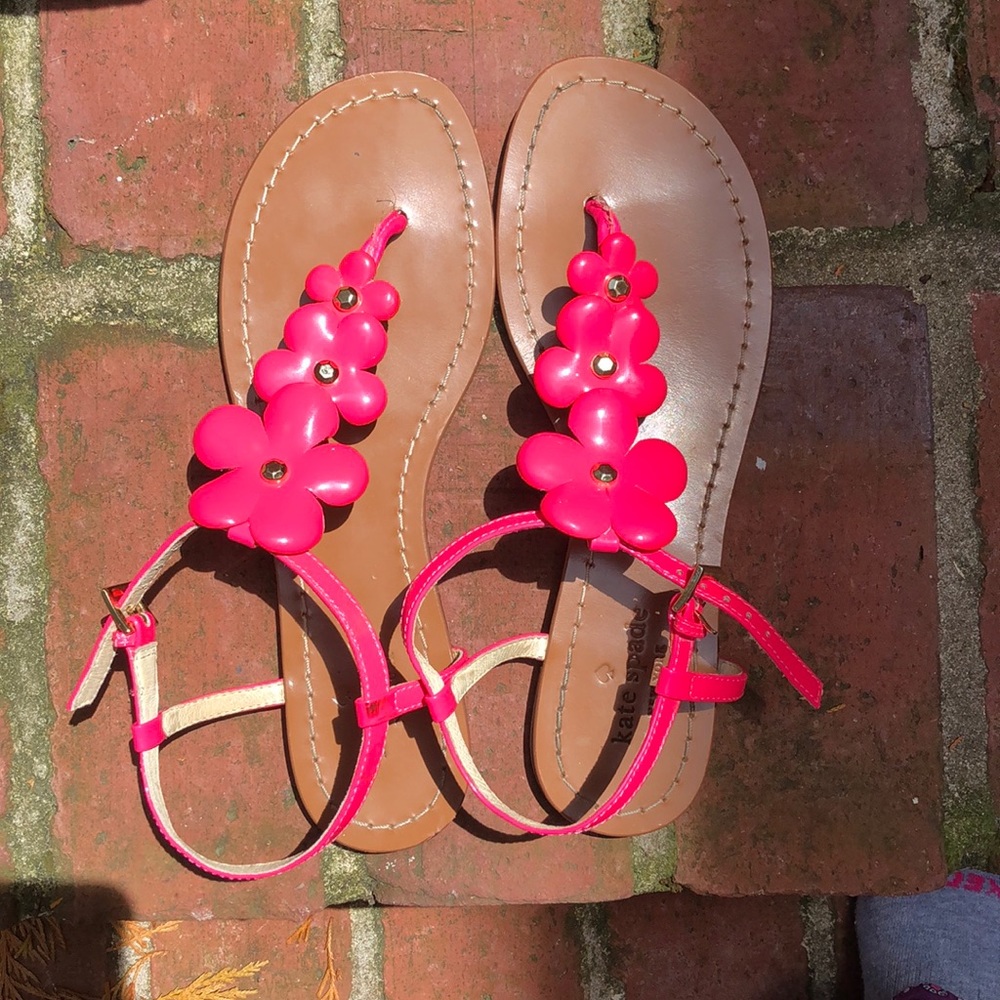 Kate Spade Hot Pink Floral Sandals